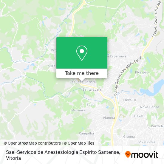 Sael-Servicos de Anestesiologia Espirito Santense map