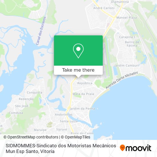 SIDMOMMES-Sindicato dos Motoristas Mecânicos Mun Esp Santo map