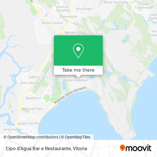 Mapa Cipo d'Agua Bar e Restaurante