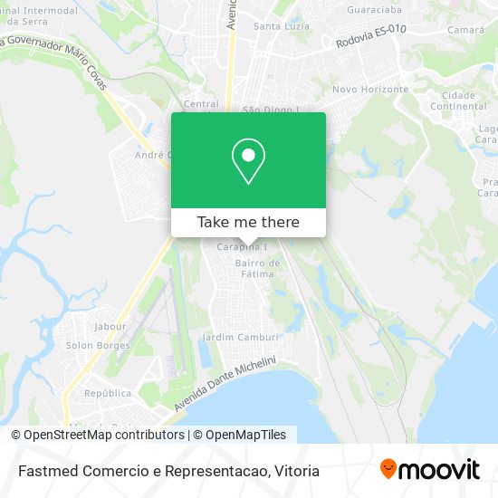 Fastmed Comercio e Representacao map