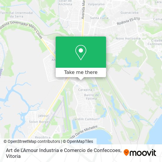 Art de L'Amour Industria e Comercio de Confeccoes map