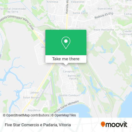 Five Star Comercio e Padaria map