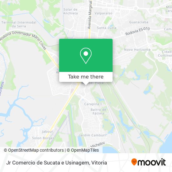 Jr Comercio de Sucata e Usinagem map