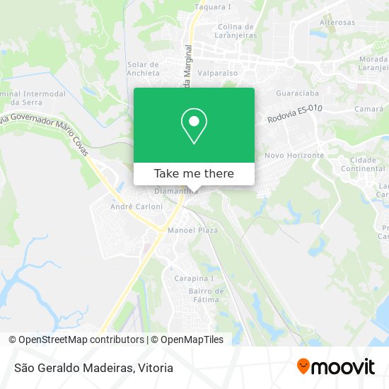 São Geraldo Madeiras map