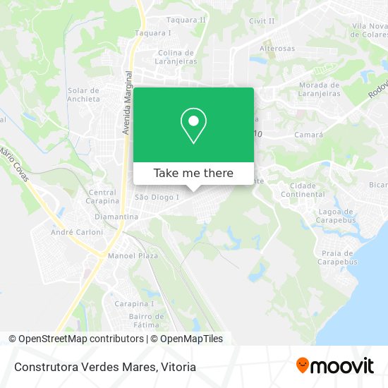 Construtora Verdes Mares map