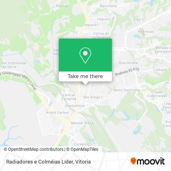 Mapa Radiadores e Colméias Líder