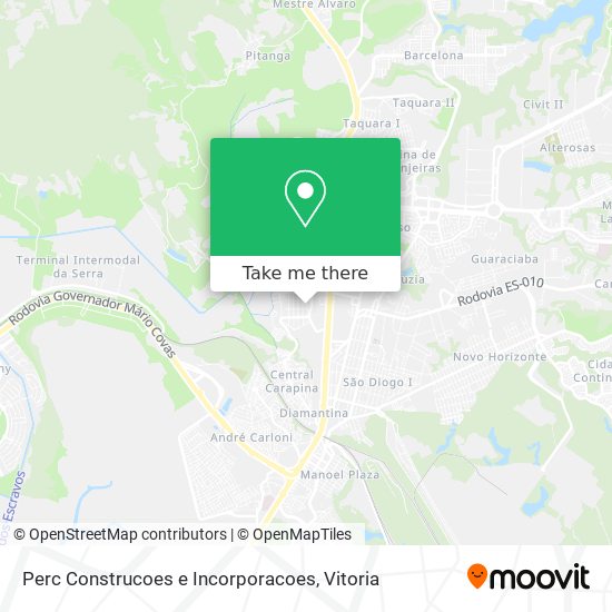Perc Construcoes e Incorporacoes map