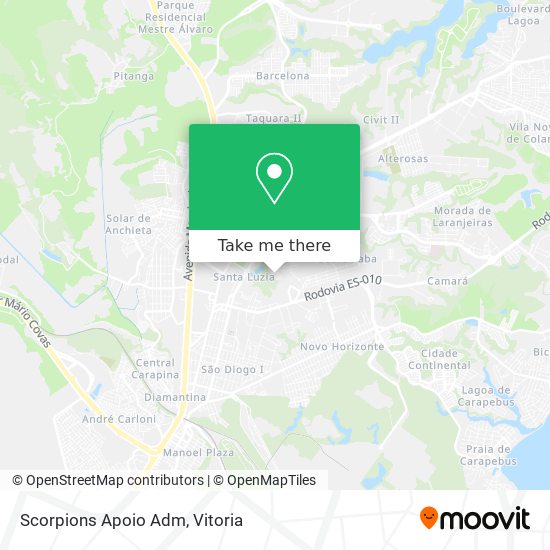 Scorpions Apoio Adm map