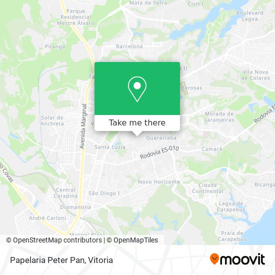 Papelaria Peter Pan map