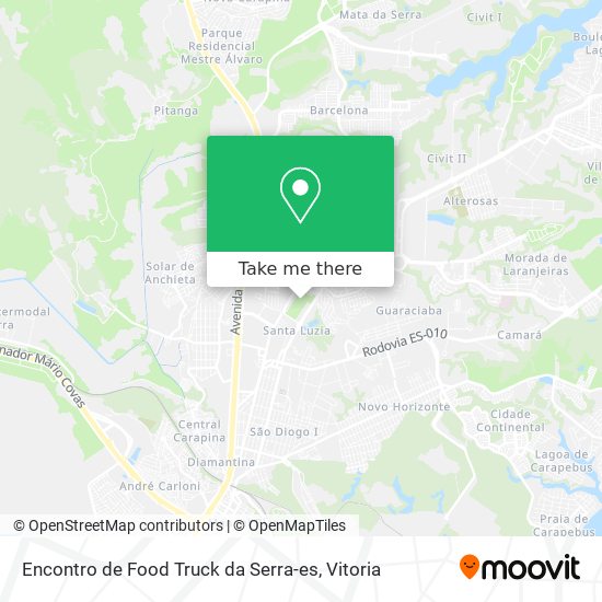 Mapa Encontro de Food Truck da Serra-es