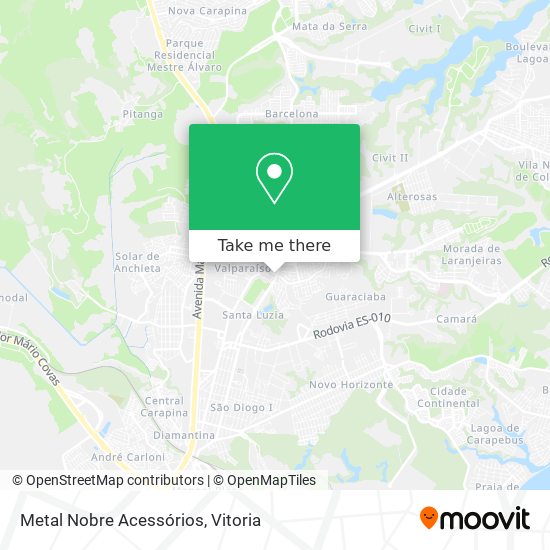 Metal Nobre Acessórios map