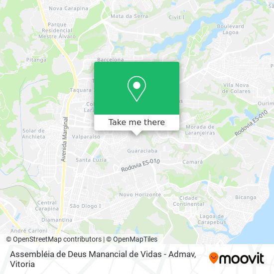 Assembléia de Deus Manancial de Vidas - Admav map