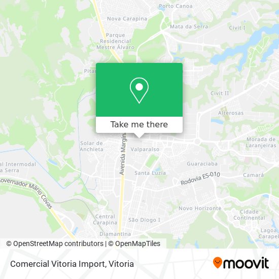 Comercial Vitoria Import map