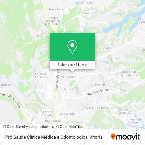 Pró Saúde Clínica Médica e Odontológica map