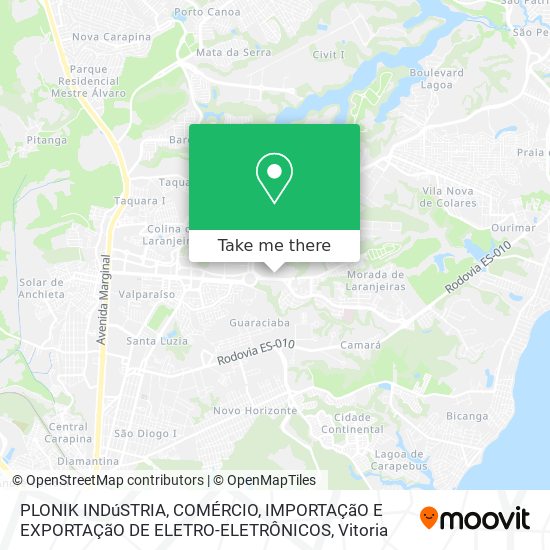 PLONIK INDúSTRIA, COMÉRCIO, IMPORTAÇãO E EXPORTAÇãO DE ELETRO-ELETRÔNICOS map