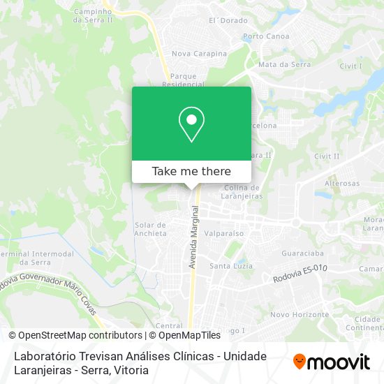 Laboratório Trevisan Análises Clínicas - Unidade Laranjeiras - Serra map