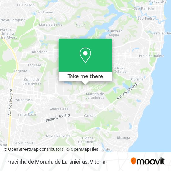 Mapa Pracinha de Morada de Laranjeiras