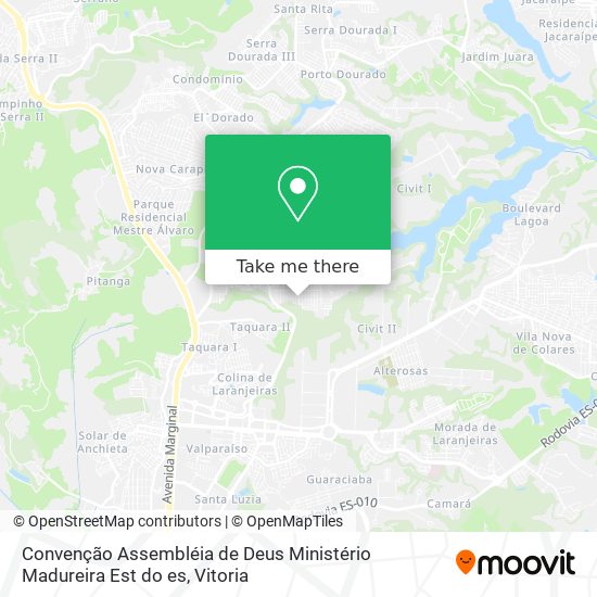 Convenção Assembléia de Deus Ministério Madureira Est do es map