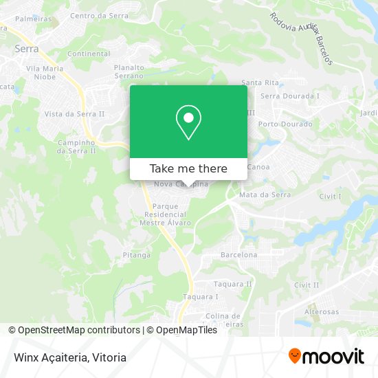 Winx Açaiteria map