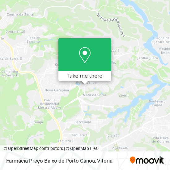Farmácia Preço Baixo de Porto Canoa map