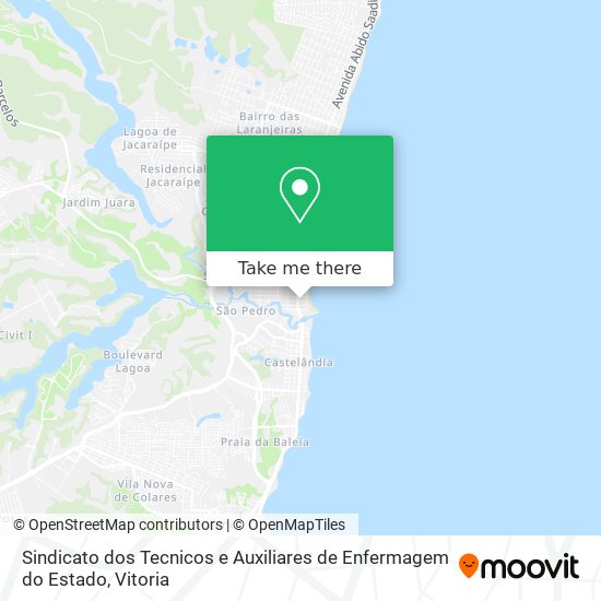 Sindicato dos Tecnicos e Auxiliares de Enfermagem do Estado map