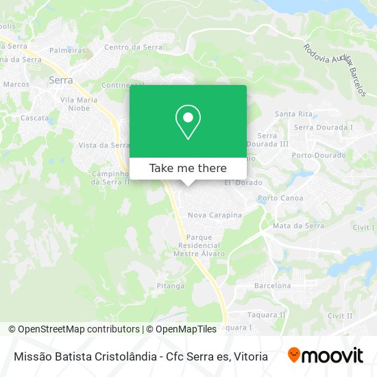 Missão Batista Cristolândia - Cfc Serra es map