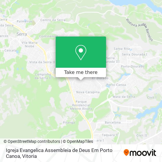 Igreja Evangelica Assembleia de Deus Em Porto Canoa map