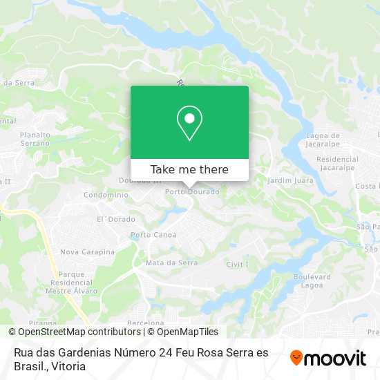Rua das Gardenias Número 24 Feu Rosa Serra es Brasil. map