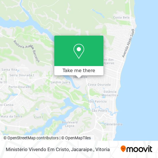 Ministério Vivendo Em Cristo, Jacaraipe. map
