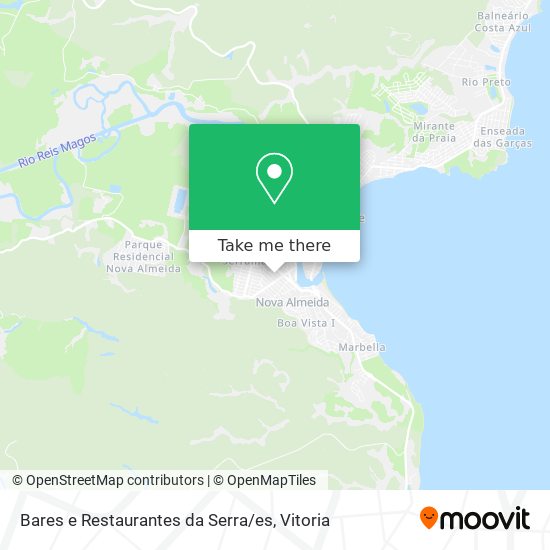 Bares e Restaurantes da Serra / es map