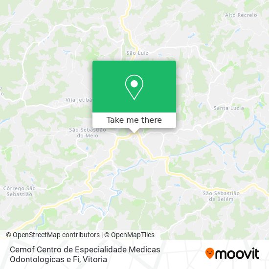 Cemof Centro de Especialidade Medicas Odontologicas e Fi map