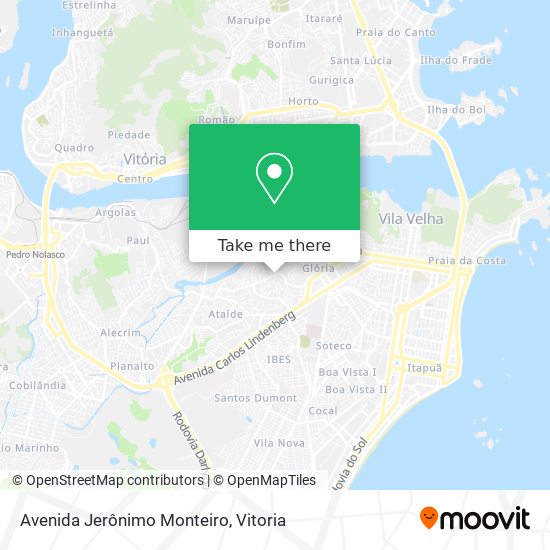 Avenida Jerônimo Monteiro map