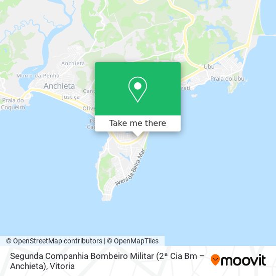 Mapa Segunda Companhia Bombeiro Militar (2ª Cia Bm – Anchieta)