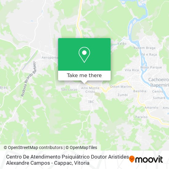 Centro De Atendimento Psiquiátrico Doutor Aristides Alexandre Campos - Cappac map