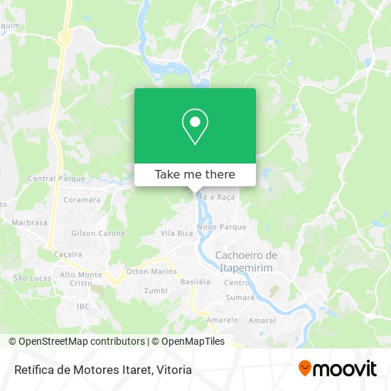 Retífica de Motores Itaret map