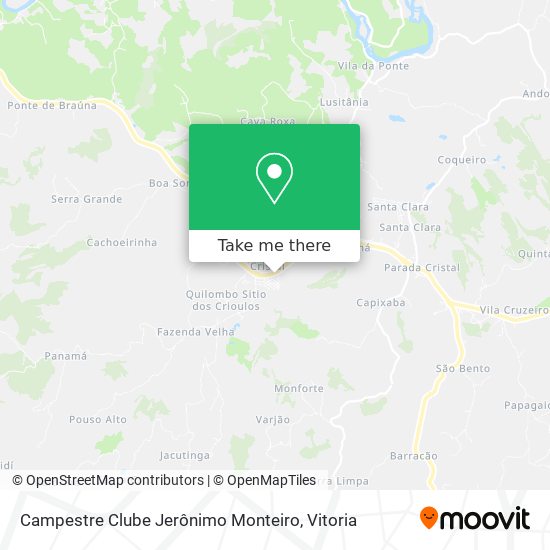 Campestre Clube Jerônimo Monteiro map