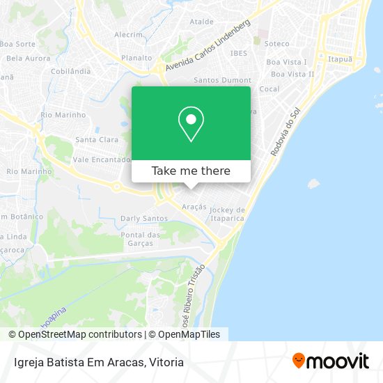 Igreja Batista Em Aracas map