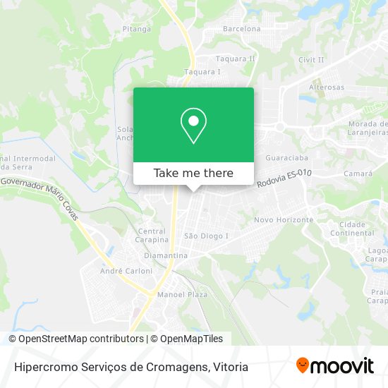 Mapa Hipercromo Serviços de Cromagens