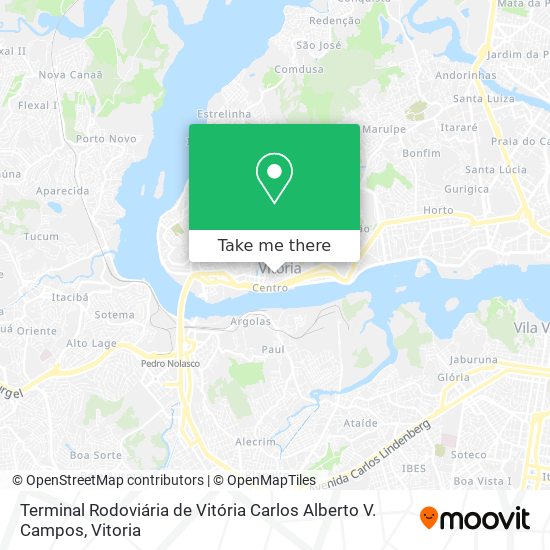 How to get to Terminal Rodoviária de Vitória Carlos Alberto V. Campos