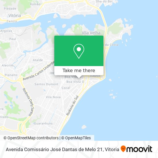 Mapa Avenida Comissário José Dantas de Melo 21