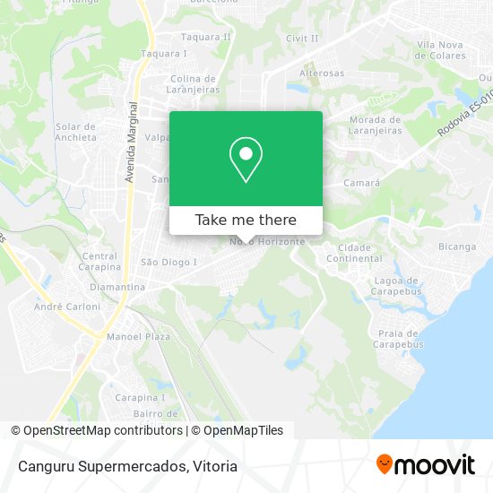 Canguru Supermercados map