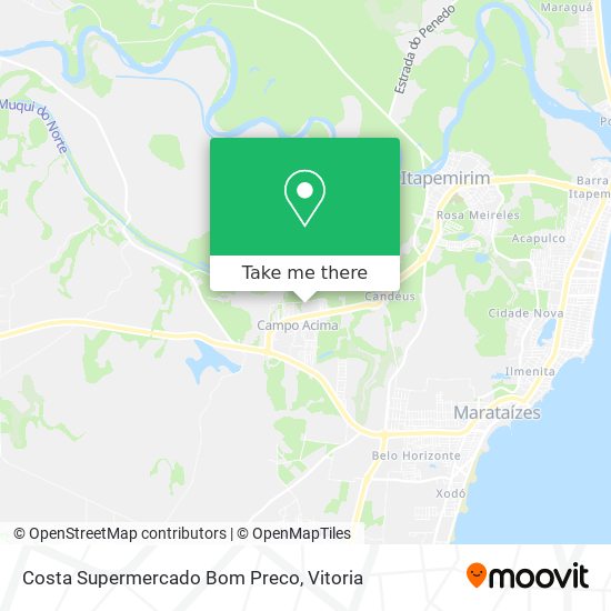 Mapa Costa Supermercado Bom Preco