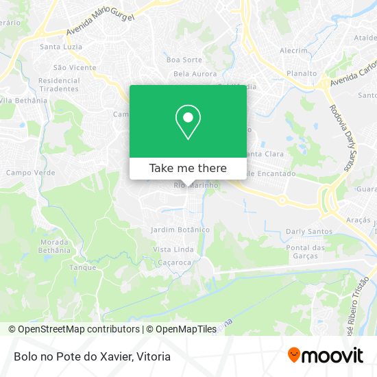 Bolo no Pote do Xavier map