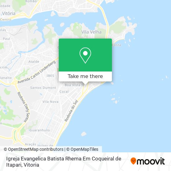 Igreja Evangelica Batista Rhema Em Coqueiral de Itapari map