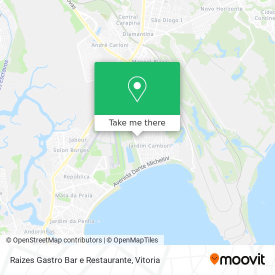 Mapa Raizes Gastro Bar e Restaurante