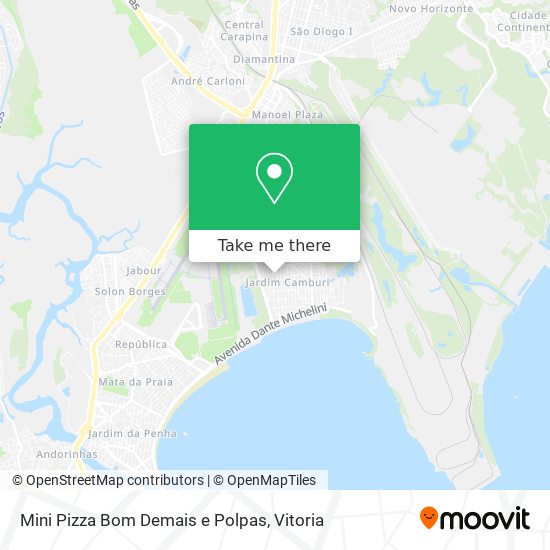 Mini Pizza Bom Demais e Polpas map