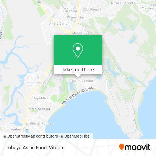 Tobayo Asian Food map