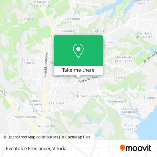 Eventos e Freelancer map