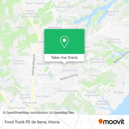 Food Truck PE de Serra map