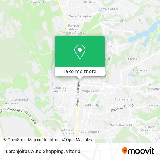 Laranjeiras Auto Shopping map